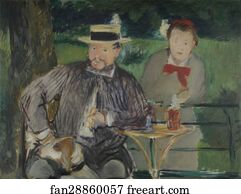 Hoschedé Art Print - Portrait D'ernest Hoschedé Et Sa Fille Marthe