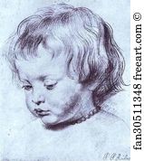Portrait Of Nicholas Rubens Art Print - Portrait Of A Boy (Nicholas Rubens)