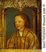 Blond Art Print - Portrait Of A Boy With Blond Hair