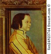 Chestnut Art Print - Portrait Of A Boy With Chestnut Hair