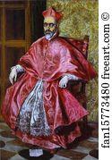 Portrait Of A Cardinal Art Print - Portrait Of A Cardinal