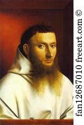 Oil On Wood The Metropolitan Museum Of Art Art Print - Portrait Of A Carthusian