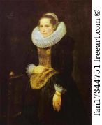 Flemish Art Print - Portrait Of A Flemish Lady