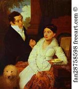 1814 Oil On Canvas The Russian Museum Art Print - Portrait Of A. G. And A. A. Lobanov-Rostovsky