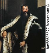 Gentleman Art Print - Portrait Of A Gentleman In A Fur
