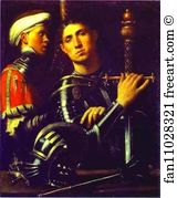 Gentlemen Art Print - Portrait Of A Gentleman In Armor
