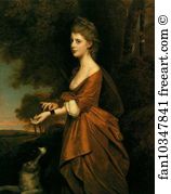 1780 Art Print - Portrait Of A Girl In A Tawny-Colored Dress