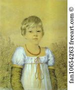 Whitewash On Paper The Tretyakov Gallery Art Print - Portrait Of A Girl