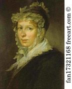 1809 Oil On Canvas The Tretyakov Gallery Art Print - Portrait Of A. I. Tropinina, The Artist's Wife