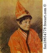 1813 Pastel Art Print - Portrait Of A Kalmyk Woman Bayausta