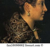 Portrait Of Lady Detail Art Print - Portrait Of A Lady. Detail