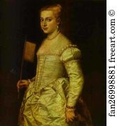 Portrait Of A Lady In White Art Print - Portrait Of A Lady In White