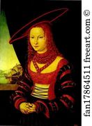 Oil On Wood The Hermitage Art Print - Portrait Of A Lady