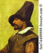 12 Art Print - Portrait Of A Man With A Pointed Hat