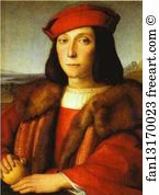 Apple Art Print - Portrait Of A Man With An Apple