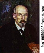 Hurt Art Print - Portrait Of A Man With Hurt Hand