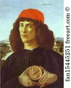 1474 Art Print - Portrait Of A Man With The Medal Of Cosmo The Elder