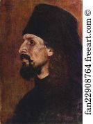 Portrait Of A Monk Art Print - Portrait Of A Monk
