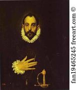 Chest Art Print - Portrait Of A Nobleman With His Hand On His Chest