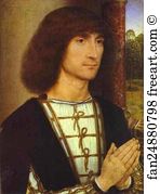 1480 1485 Art Print - Portrait Of A Praying Man