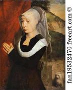Oil On Wood Museum Of Fine Arts Art Print - Portrait Of A Praying Woman