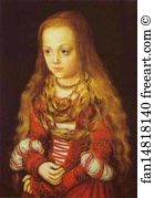 Saxony Art Print - Portrait Of A Princess Of Saxony