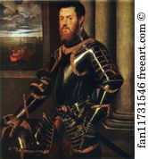 Warrior Art Print - Portrait Of A Warrior In Golden Coat Of Arms