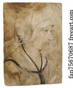  Art Print - Portrait Of A Wife Of An Unknown Stonemason
