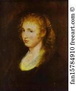 Oil On Wood Alte Meister Gallerie Art Print - Portrait Of A Woman