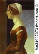 Tempera On Panel Palazzo Pitti Art Print - Portrait Of A Woman