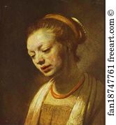 Young Girl Art Print - Portrait Of A Young Girl