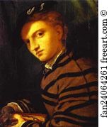 Sforza Art Print - Portrait Of A Young Man With A Book