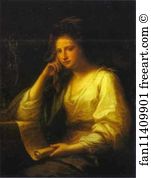 Angelica Kauffman Art Print - Portrait Of A Young Woman As A Sibyl