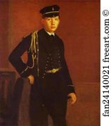 1856 Oil On Canvas National Gallery Art Print - Portrait Of Achille De Gas In The Uniform Of A Cadet