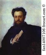 Critic Art Print - Portrait Of Adrian Prakhov, Art Critic And Historian