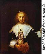 Agatha Art Print - Portrait Of Agatha Bas, Wife Of Nicolas Van Bambeeck
