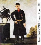 1906 Oil On Oilcloth State Art Museum Of Georgia Art Print - Portrait Of Alexander Garanov
