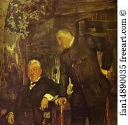 1908 Oil On Canvas The Tretyakov Gallery Art Print - Portrait Of Alexander Lensky And Alexander Yuzhin