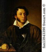Portrait Of Alexander Pushkin Art Print - Portrait Of Alexander Pushkin