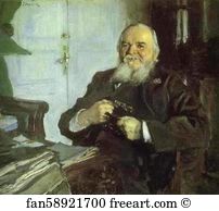 1906 Oil On Canvas The Russian Museum Art Print - Portrait Of Alexander Turchaninov