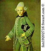 As A Child Art Print - Portrait Of Alexey Bobrinsky As A Child
