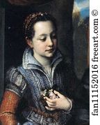 Minerva And Asdrubale Anguissola Detail Art Print - Portrait Of Amilcare, Minerva And Asdrubale Anguissola. Detail