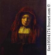 Portrait Of An Old Woman Art Print - Portrait Of An Old Woman