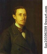 1875 Oil On Canvas The Russian Museum Art Print - Portrait Of An Unknown Man