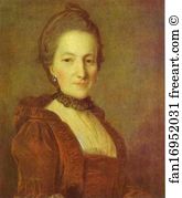 1760s Oil On Canvas The Tretyakov Gallery Art Print - Portrait Of An Unknown Woman In A Red Dress