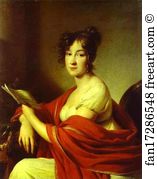 Alexander Molinari Art Print - Portrait Of An Unknown Woman