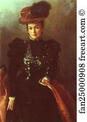 Unknown Art Print - Portrait Of An Unknown Woman