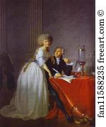 Jacques Louis David Art Print - Portrait Of Antoine-Laurent And Marie-Anne Lavoisier