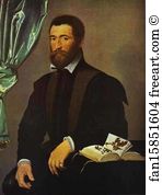 Francois Clouet Art Print - Portrait Of Apothecarist Pierre Quthe