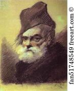Sanguine On Paper The Russian Museum Art Print - Portrait Of Artamon Denisov